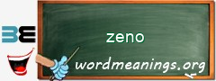 WordMeaning blackboard for zeno
